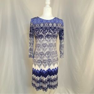 Donna Morgan Size 6 Blue print dress